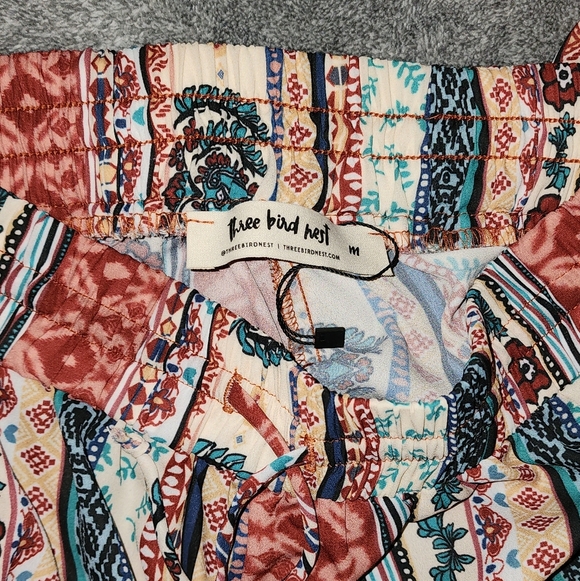 Three Bird Nest Boho Wide Leg Pants – Size M – 27” Waist, 28” Inseam - Picture 3 of 7